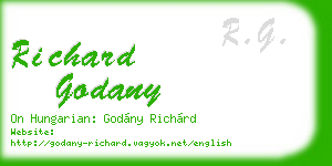 richard godany business card
